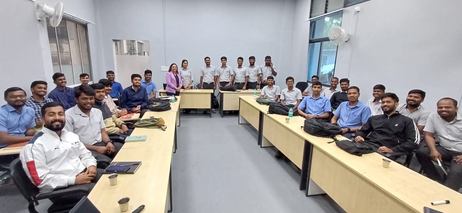 Participants in a classroom discussion